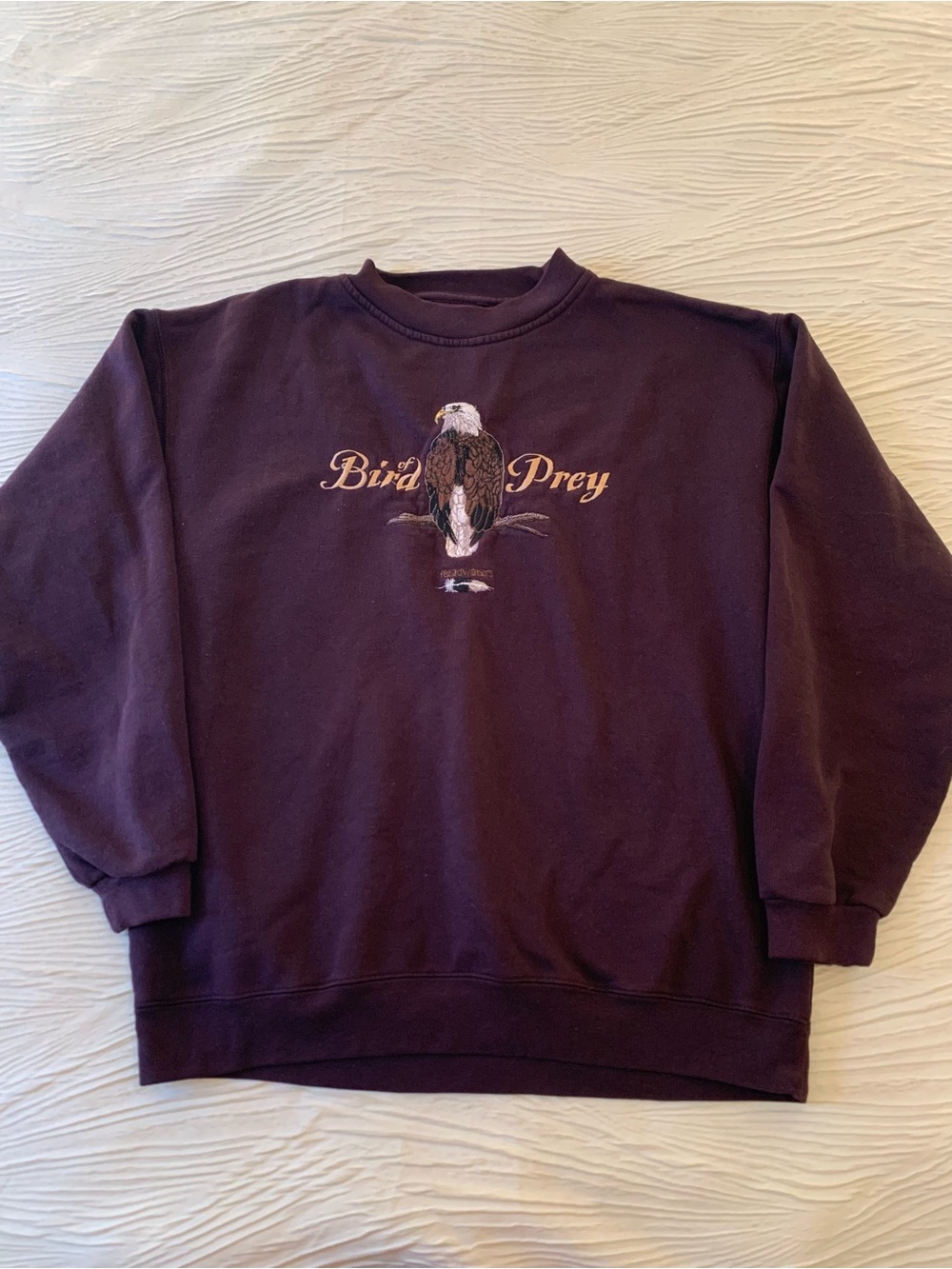 Vintage Headwaters Maroon “Bird of Prey” Eagle Design Embroidered Crewneck